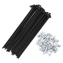 HEROFFIX 36 Set 12G Bicycle Spokes 125mm Bike Wheel Spokes 45 Steel Black