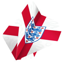 Darts Corner England Dart Flights | Officially Licensed England FA St Georges Cross in Standard No2 Shape (F3856)