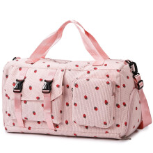 unisoul Corduroy Sports Gym Bag for Women Girls with Shoes Compartment