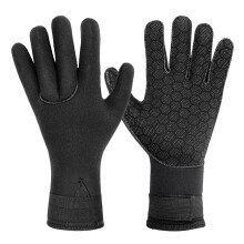 JiaYouLC 3mm Non-Slip Neoprene Gloves with Adjustable Strap Thermal Wetsuit Gloves for Women and Men Cold Water Swimming (Black, L)