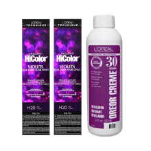 L'Oréal Excellence HiColor Red Violet H20 x2 + Developer