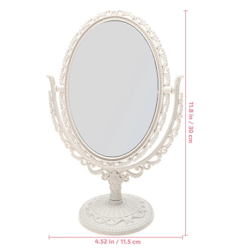 Delicate Vintage Desktop Makeup Mirror, Unique Bedroom Dresser Mirror 1