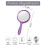 Purple 1PC Handheld Double-Sided Mirror 1X/2X Magnifying, Clear Rounded Makeup Mirror with Handle 4