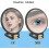 Black 30x Magnifying Travel Hand Mirror, Double-Sided with Handle, 1x & 30x 2
