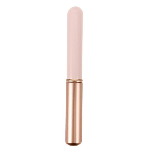 Pink Round Head Lip Gloss Applicator Brush 10x1.3cm, Travel Compact 1Pack 1