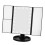 Tri-Fold 22 LED 360 Rotating USB Makeup Mirror, Touch Screen Black 4