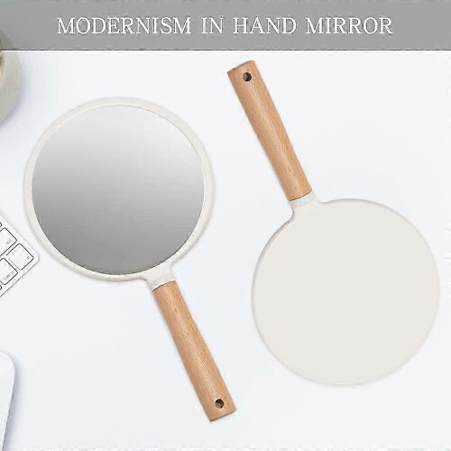 Handheld Round Makeup Mirror with Handle for Men & Women 2