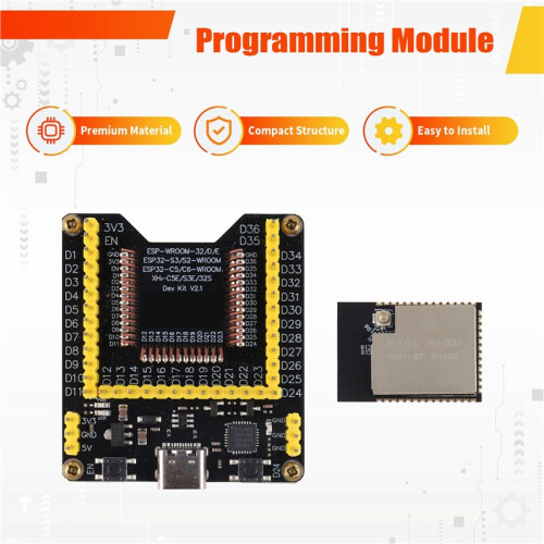 Placa de Teste de Queima ESP32 com Módulo XH-S3E N16R8 Wifi  5.0 MCU Dual-Core para ESP-32S ESP32-S3 1