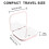 Pink Compact Mini Vanity Mirror with LED Lights, 2X Magnifying, Folding Handheld Pocket Mirror 4