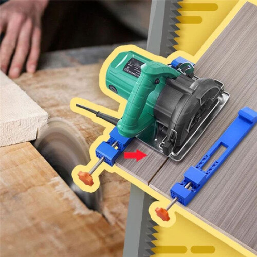 Adjustable Cutting Machine Base Guide,Electric Circular Saw Milling Positioning Clamp, Precision Wood Cutting Guide 2Set 1