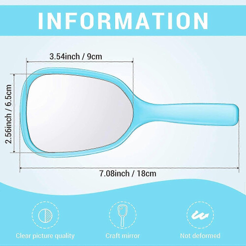 Hand Mirror with Handle, Travel Makeup Mirror 2