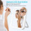 White LED Touch Screen Travel Mirror, USB Rechargeable Rectangle Cosmetic Mirror 3