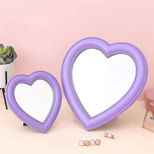 Love Mirror Desktop & Wall Dual-Use Heart Decor (Pink, Small) 2