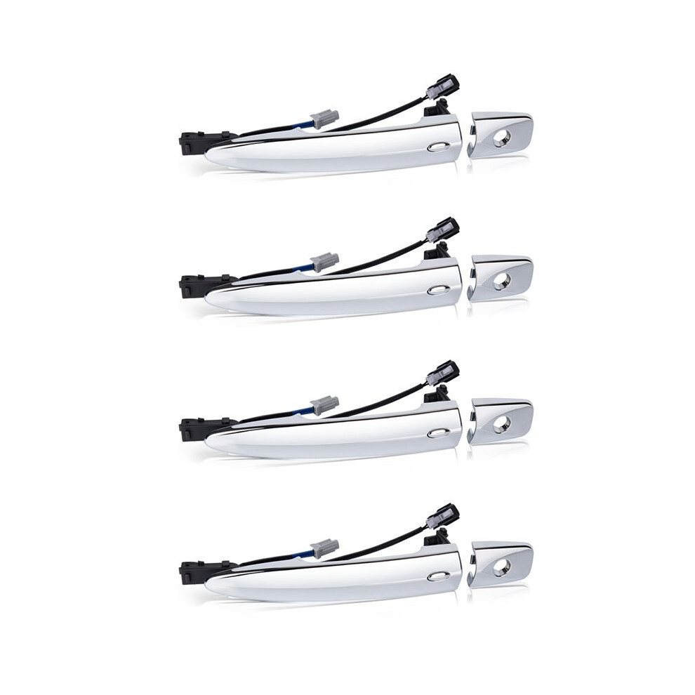 4X Left Front Door Handle Keyless Entry For Leaf Maxima Sentra 2009-2018 80645-1Aa0a Exterior Handle Chrome 4712693173287