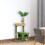 Arbre à chat avec maisonnette, panier et 2 balles, en bois et polyester, vert et marron 4