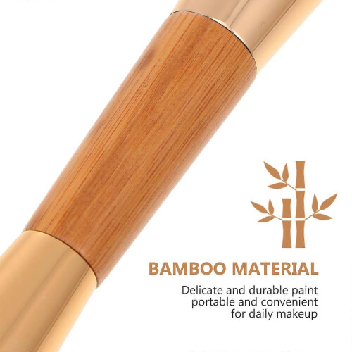 Cosmetics Double-Ended Blush Brush 2Pcs Gold 2
