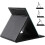 Adjustable PU Leather Travel Makeup Mirror with Folding Stand, Black 3