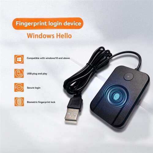 For Windows 10 11 Hello Biometric Fingerprint Login USB Reader Scanner Module Biometrics Security Key Safe Account Login 2