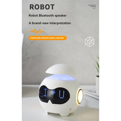 LED Night Light Digital Alert Clock with  Speaker Dimmable Music Lamp Touch Bedside Table Lamp C