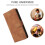 Leder-Handyhülle mit Klappdeckel und Kartenfächern, kaffeefarben, für iPhone 11 3