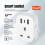 Tomada Inteligente Tuya WiFi, Carregador de Celular USB Tipo C, Compatível com Alexa e  Home 3