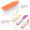 14.5x2.4x2cm 4pcs Long Handle Plastic Nail Cleaning Brushes for Nail Makeup (Random Pattern) 4