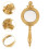 Golden Resin Hand Mirror for Daily Portable Makeup Use 3