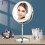 Rose Gold Tri Light Luxora 8" Makeup Mirror, USB Charging, 10x Magnification, Backlit Adjustable, Standing Vanity 2