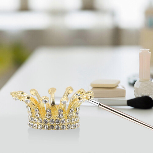 Retro Crown Nail Art Pen Holder, Manicure Bracket for 2 Pens 1