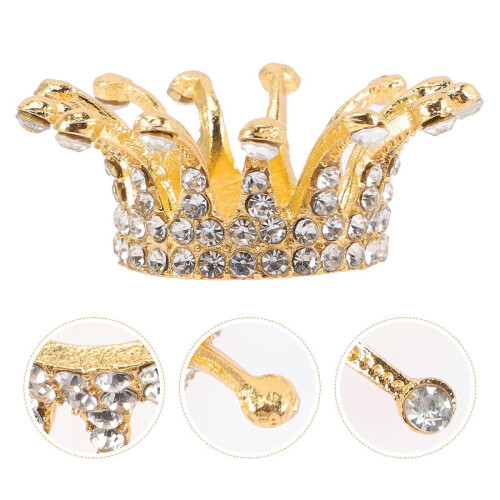 Retro Crown Nail Art Pen Holder, Manicure Bracket for 2 Pens 2