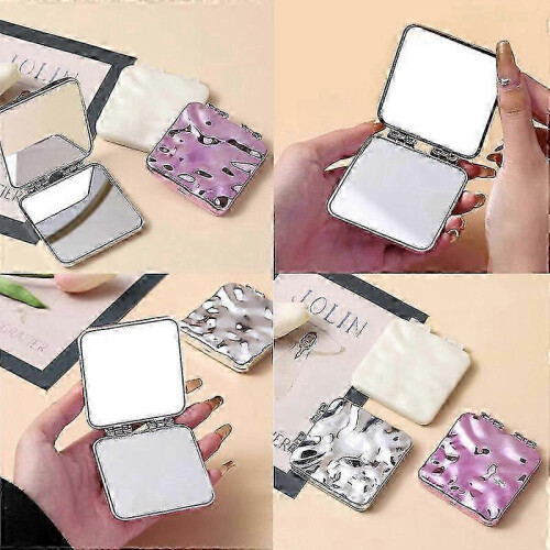 2026 3PCS Wave Bright Compact Square Travel Makeup Mirror 1