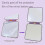 2026 3PCS Wave Bright Compact Square Travel Makeup Mirror 3