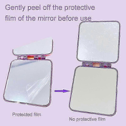 2026 3PCS Wave Bright Compact Square Travel Makeup Mirror 2