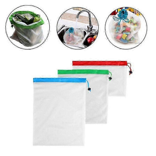 2025 Reusable 12-Pack Fruit & Vegetable Mesh Bags 1
