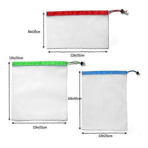 2025 Reusable 12-Pack Fruit & Vegetable Mesh Bags 2