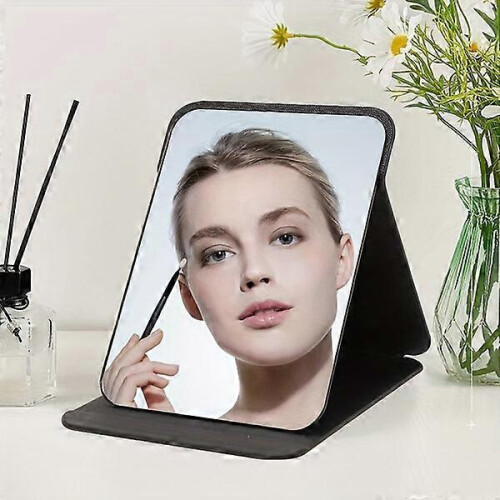 Specchietto da viaggio nero per il trucco, inodore e resistente, portatile per casa e dormitorio. 1