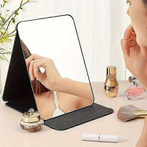 Specchietto da viaggio nero per il trucco, inodore e resistente, portatile per casa e dormitorio. 2