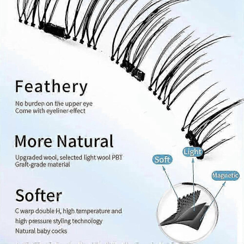 EM02 Enjuvie Magnetic Eyelashes with Applicator, No Eyeliner Needed 2