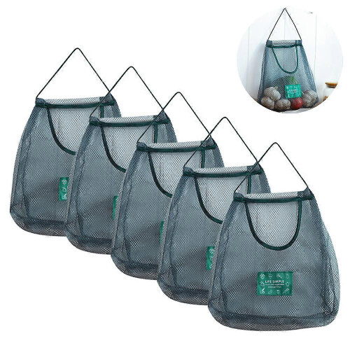 5Pack Washable Foldable Mesh Produce Bags for Hanging Kitchen Storage 1