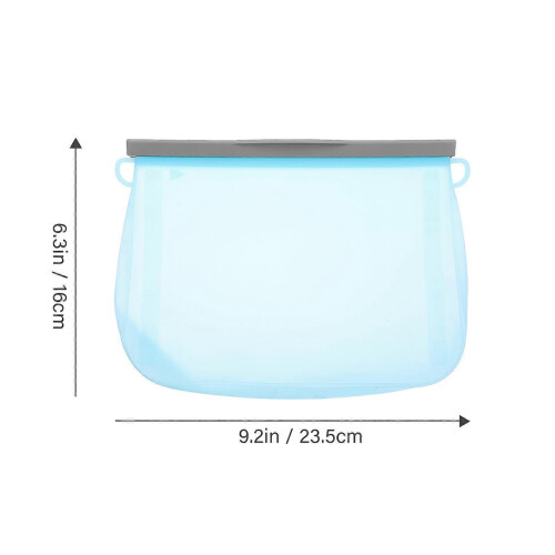 Blue Silicone Leakproof Food Storage Bag for Sandwich Lunch 1