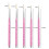 Set di 5 penne per nail art e manicure con pennelli rosa 5