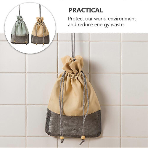 Fruit Storage Bag Household Drawstring Pouch 2Pcs 2