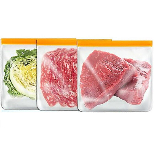 Wiederverwendbare, luftdichte Gefrierbeutel für Obst, Gemüse und den Haushalt – mit Zippverschluss 2