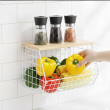 Fruitrek voor aan de muur met plank in houtlook