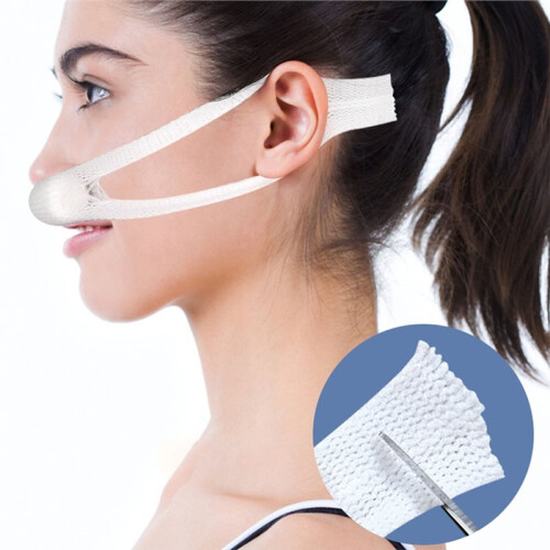 5 Stück Elastische Nasenbinden, Dehnbare, Wasserdichte Nasenbinden mit Netzösen 2