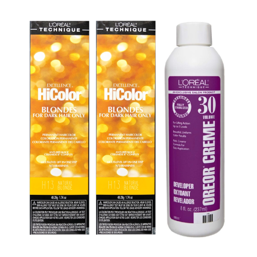 L'Oréal Excellence HiColor Natural Blonde H13 x2 + Developer