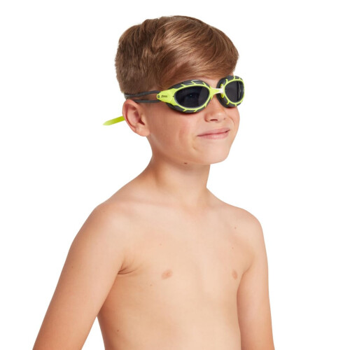 Zoggs Zoggs Predator Junior Lime Grey Tint Smoke 2