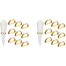 20 Stuks Gouden Servetringen Metalen Servetringhouders Modern Design Ringhouder Metalen Halve Cirkel Servetgespen