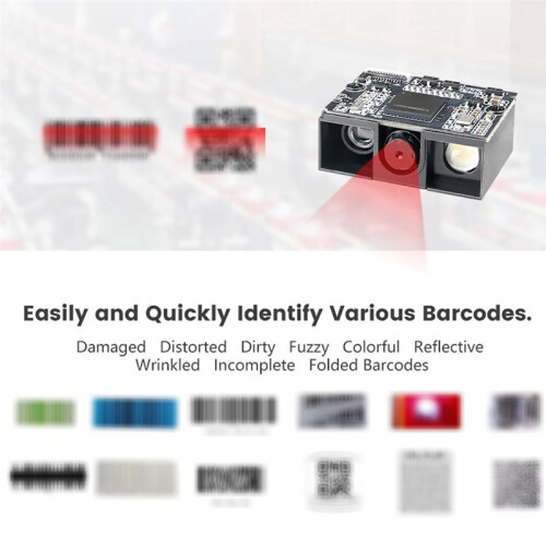 Pixel High Performance Industrial Barcode Scanner Engine Module with Compact Small Size Embedded 1D 2D Code Reader