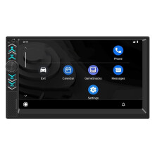 Pantalla de Navegación de 7 Pulgadas 2Din, Reproductor MP5 , Carplay Inalámbrico, para Android Auto, Radio de Coche, FM, AUX, Audio Estéreo